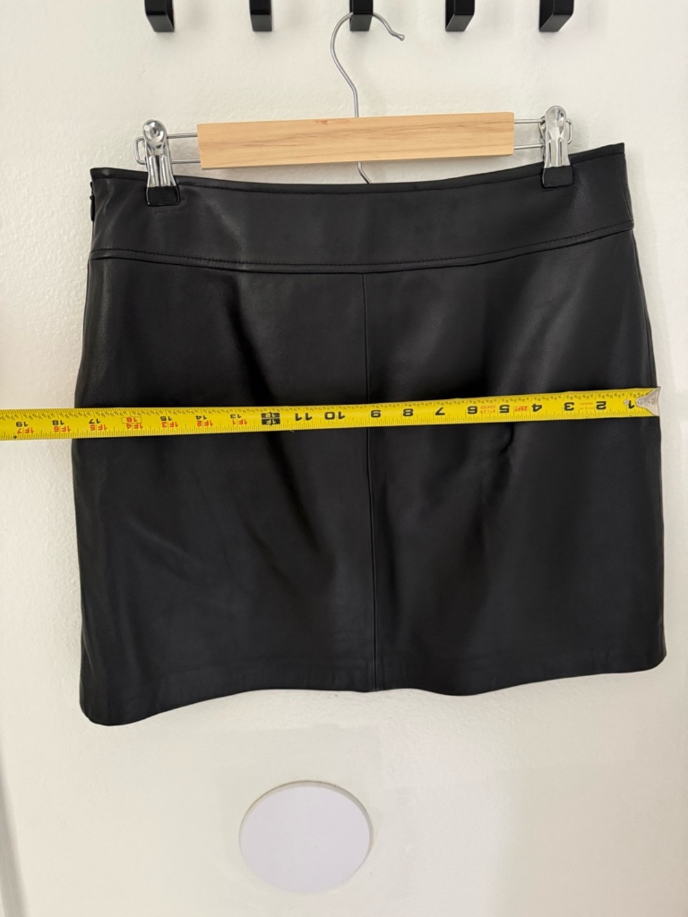 Black Leather Mini Skirt - Picture 6 of 6